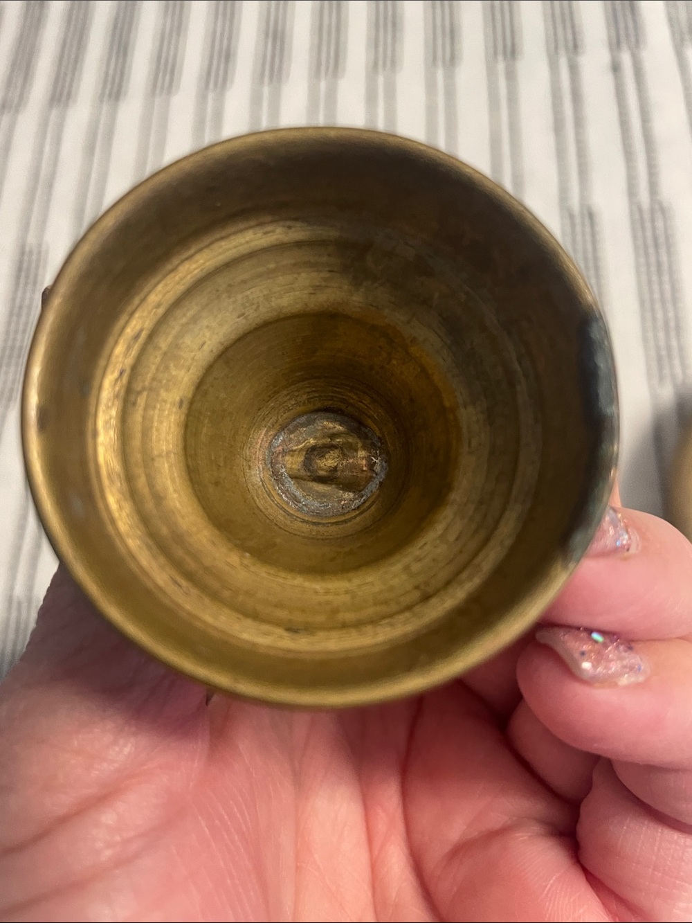 Small Brass Teapot with Curved Spout - Antique-Style Accent - Picture 9 of 9